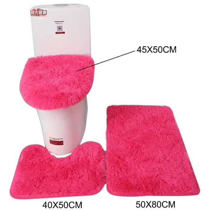 Ensemble de 3 tapis de bain doux et moelleux