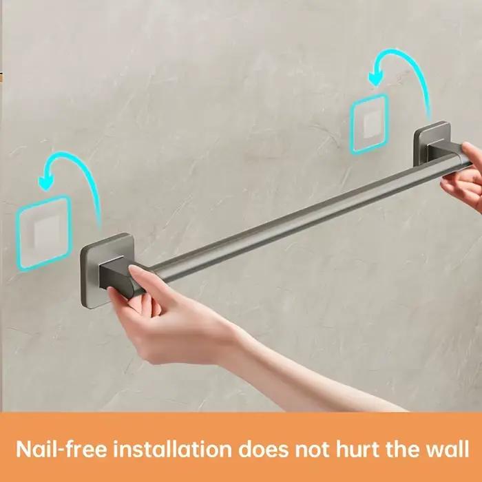 Barre porte-serviettes murale robuste de 30-50 cm pour salle de bain