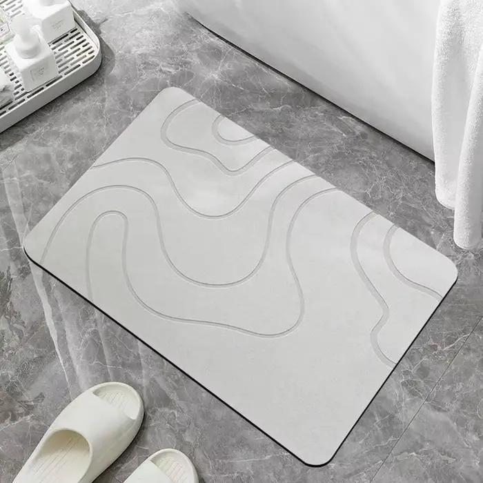 Tapis de bain en pierre de Diatomite d'intérieur