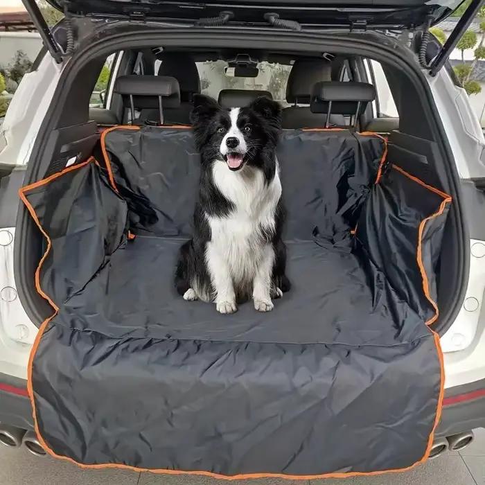Tapis de coffre de voiture en polyester durable pour animaux de compagnie - Tapis antidérapant résistant aux rayures et facile à nettoyer pour SUV et voitures - Tapis de sécurité pour animaux de compa