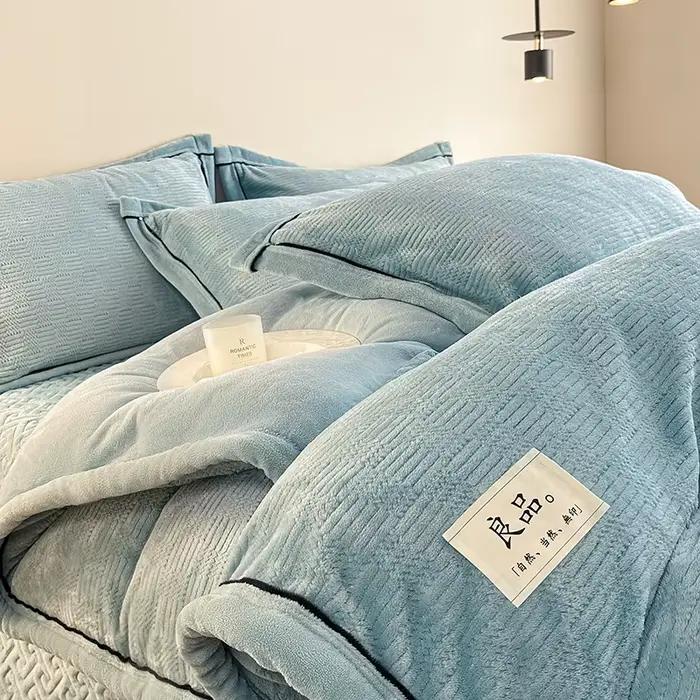 Ensemble de housse de couette en velours de lait