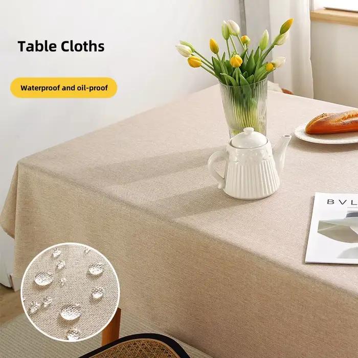 Nappe rectangulaire en coton et lin