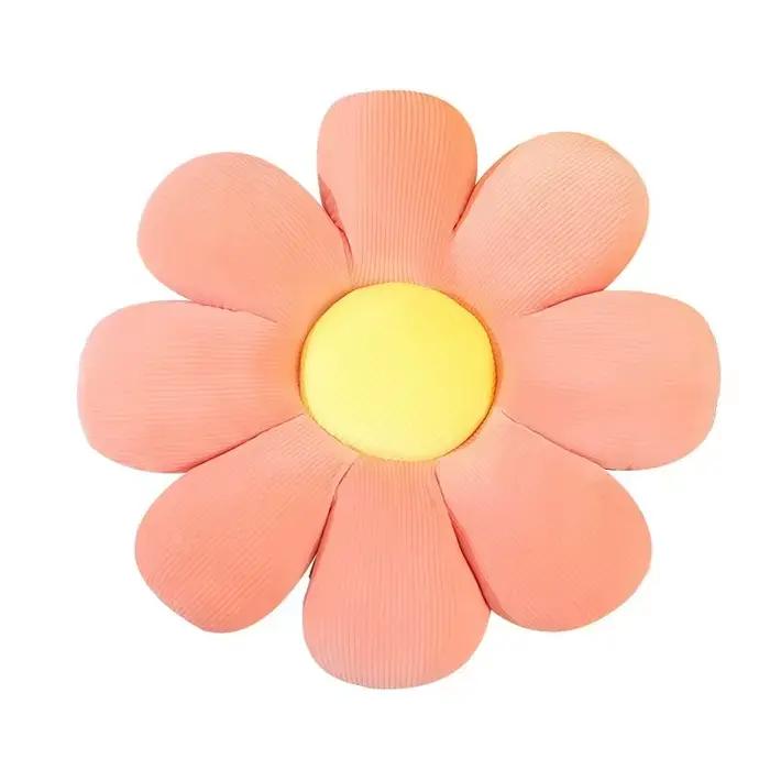 Coussin en peluche fleur de marguerite