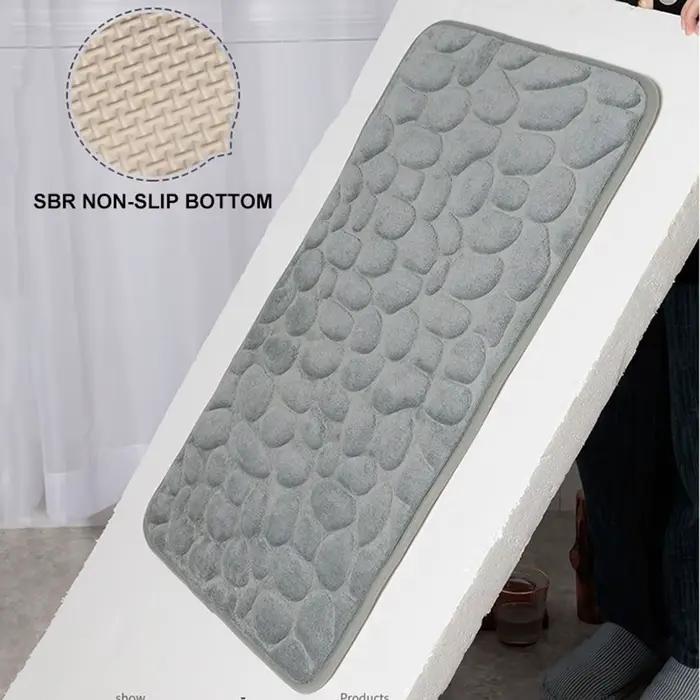 Tapis de bain en relief pavé pour la maison