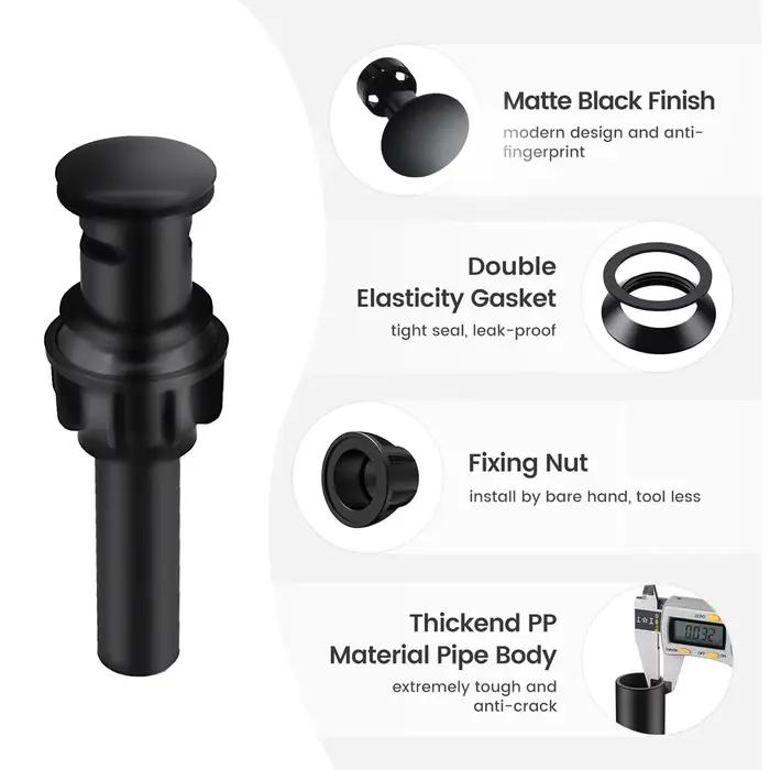 Bonde de lavabo avec siphon anti-débordement