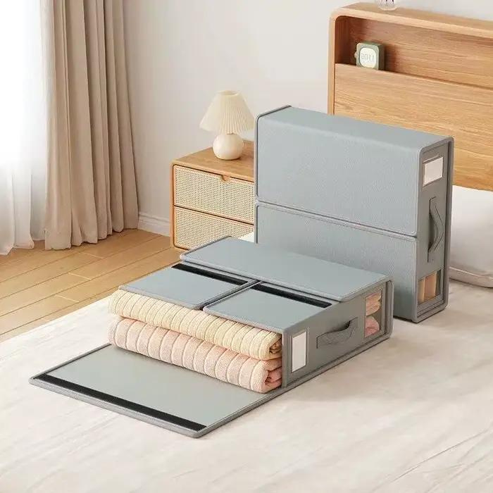 Nouvelle boîte de rangement de drap de lit en tissu Non tissé Simple de couleur unie