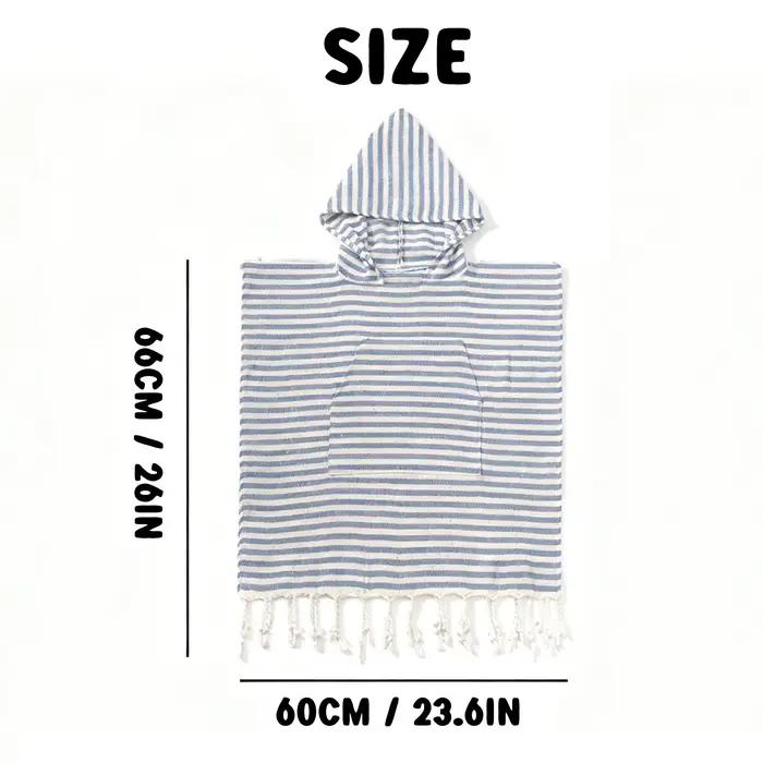 1 pièce Poncho de plage pour enfants brodé avec nom personnalisé