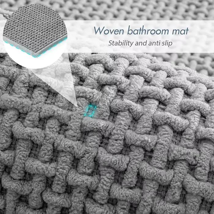Tapis de bain absorbant antidérapant pour la décoration intérieure
