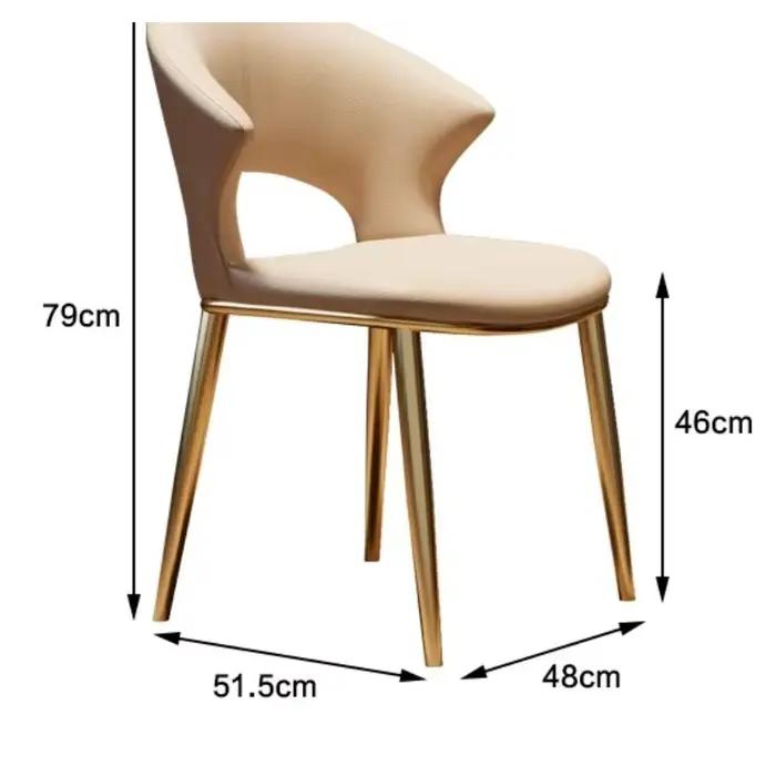 Chaises de salle à manger de luxe confortables de style nordique
