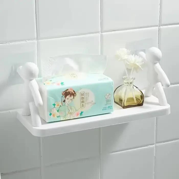 Étagères autocollantes pour salle de bain