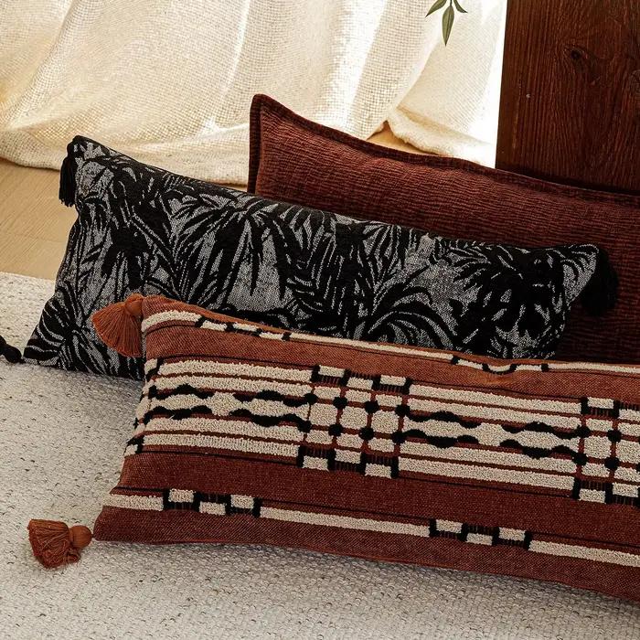 Housse de coussin lombaire ethnique marocaine 30x65cm