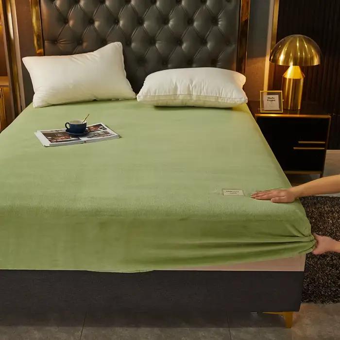 Drap-housse en velours doux et épais
