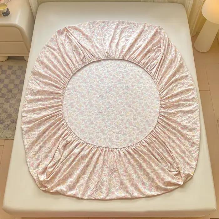 Drap-housse en pur coton double fil
