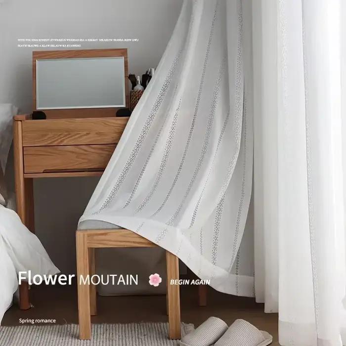 Rideaux en gaze de Tulle blanc pour salon