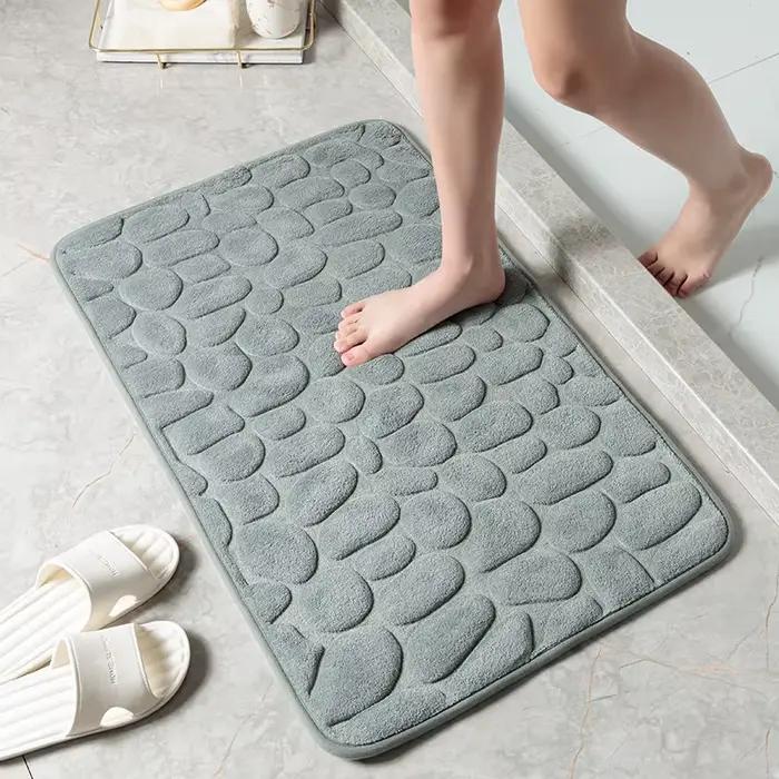 Tapis de bain en relief pavé