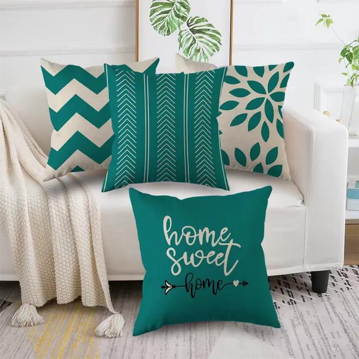 Housse de coussin carrée en lin