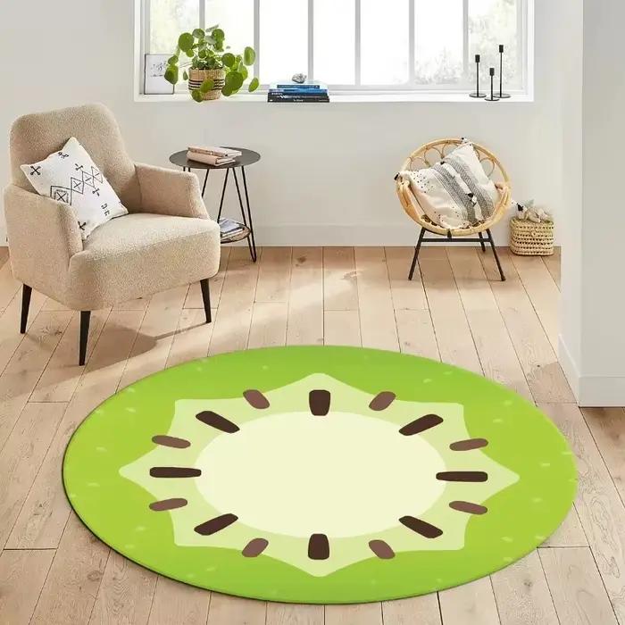 VIKAMA – tapis rond à motif Kiwi