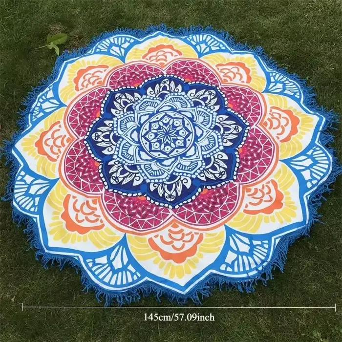 Serviette de plage en microfibre à franges