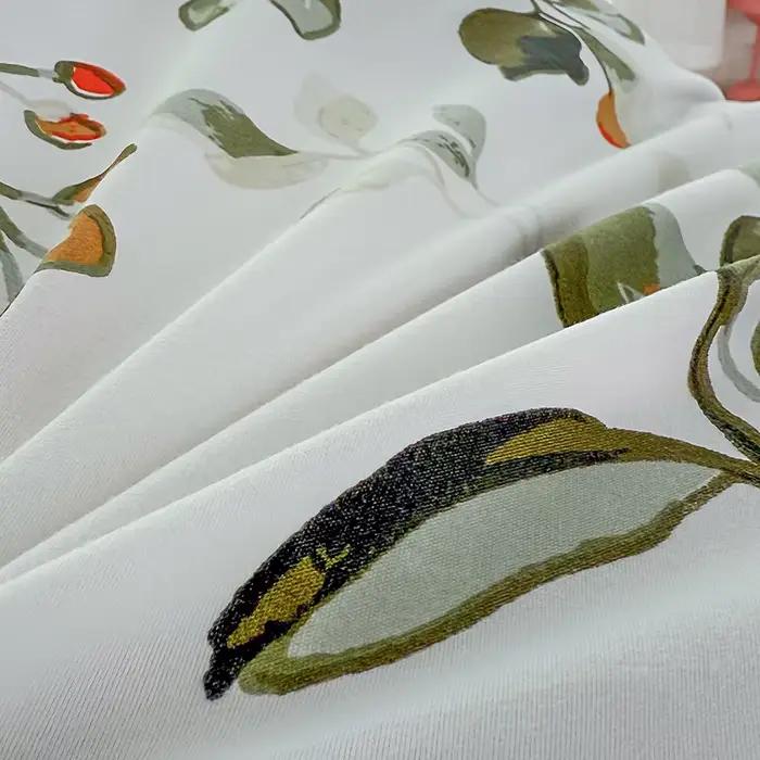 Housse de couette à imprimé Floral blanc