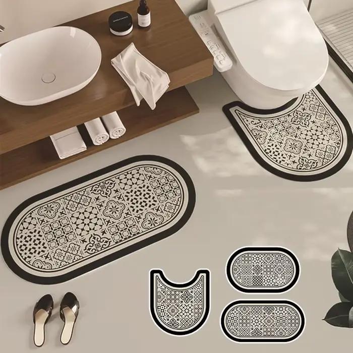 Ensemble de tapis de salle de bain antidérapant