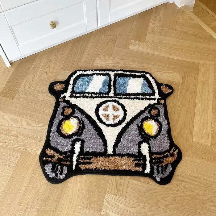 Tapis Tuftés de Bus de Dessin Animé