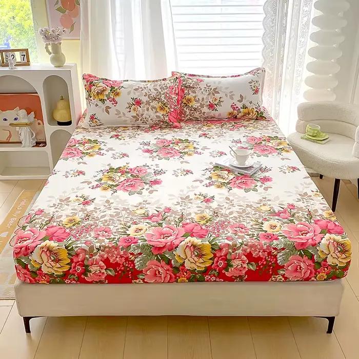 Draps-housses à imprimé floral