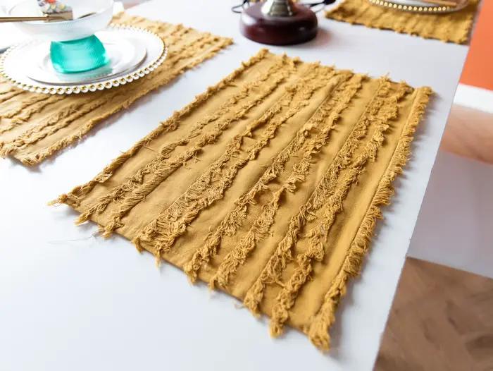 Napperons rétro en coton et lin, 12x18 pouces, tapis de Table Vintage doux saisonniers pour fête, cuisine, salle à manger, décoration, lot de 4