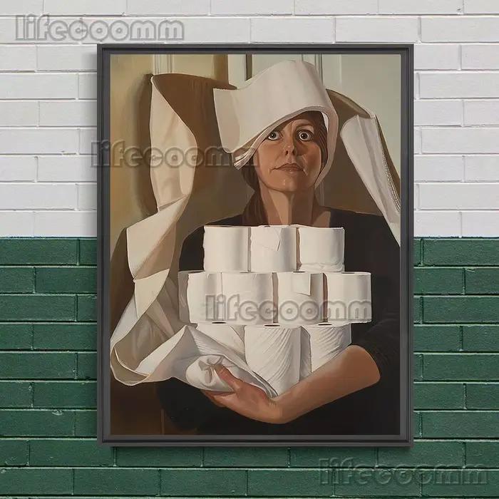 Affiche et impression d'art drôle de salle de bains et de toilettes