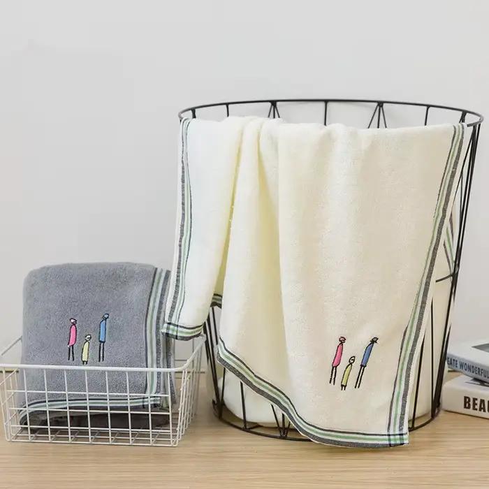 Grande serviette de bain épaisse 100% coton