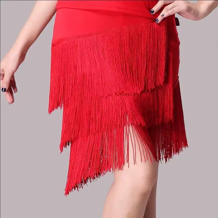 Gros 1 mètre/lot 30 cm longue frange dentelle gland Polyester dentelle ruban d'habillage danse latine jupe rideau franges pour la couture