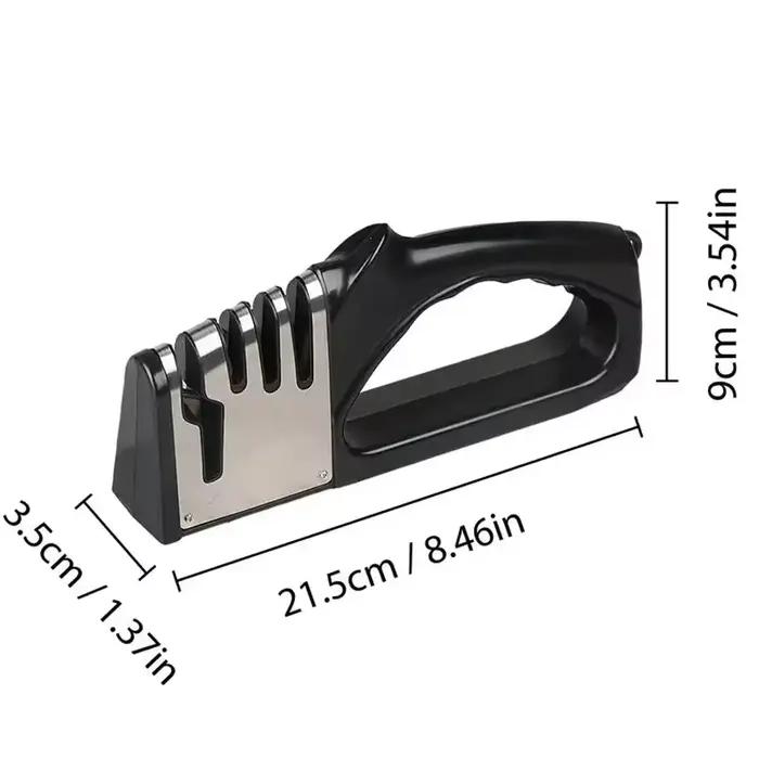 Aiguiseur de couteaux de cuisine à 4 segments, multifonctionnel, portable, base antidérapante, accessoires de cuisine pour la maison