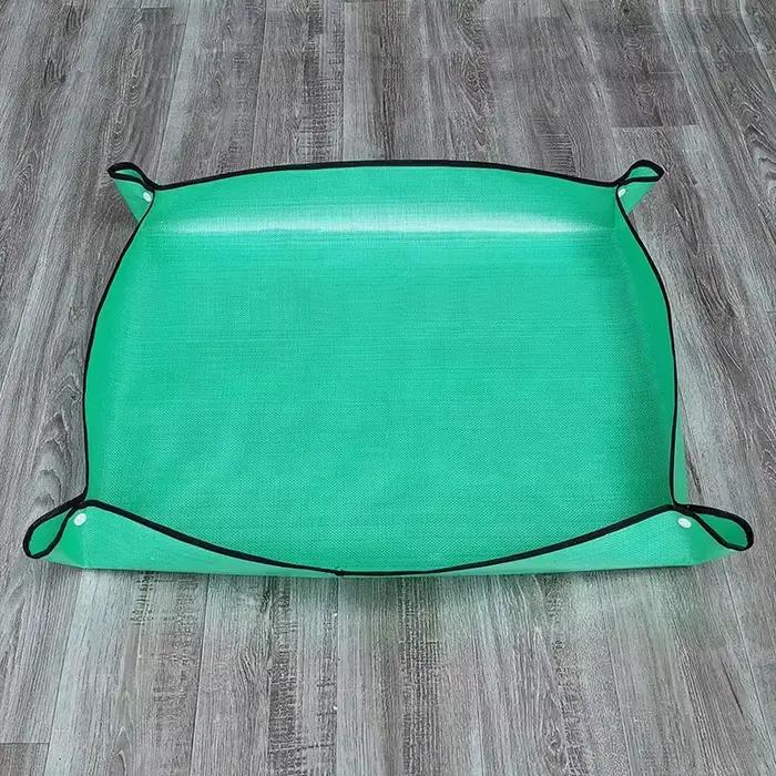 Tapis de jardinage pour repiquage (50x50cm) |   Tapis de transplantation pliable et imperméable pour pots de fleurs, tapis de repotage en PE