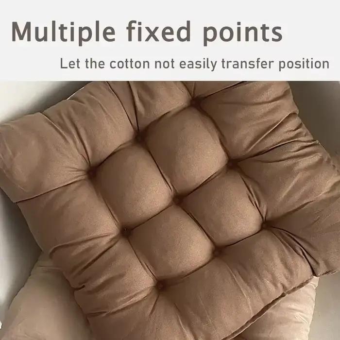 Coussin en lin et coton perlé carré pour dossier de tabouret