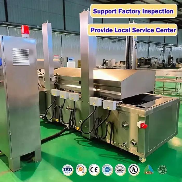 Machine à frire les aliments professionnelle, ligne de friteuse automatique intelligente, équipement de cuisine pour Restaurant Commercial, robuste