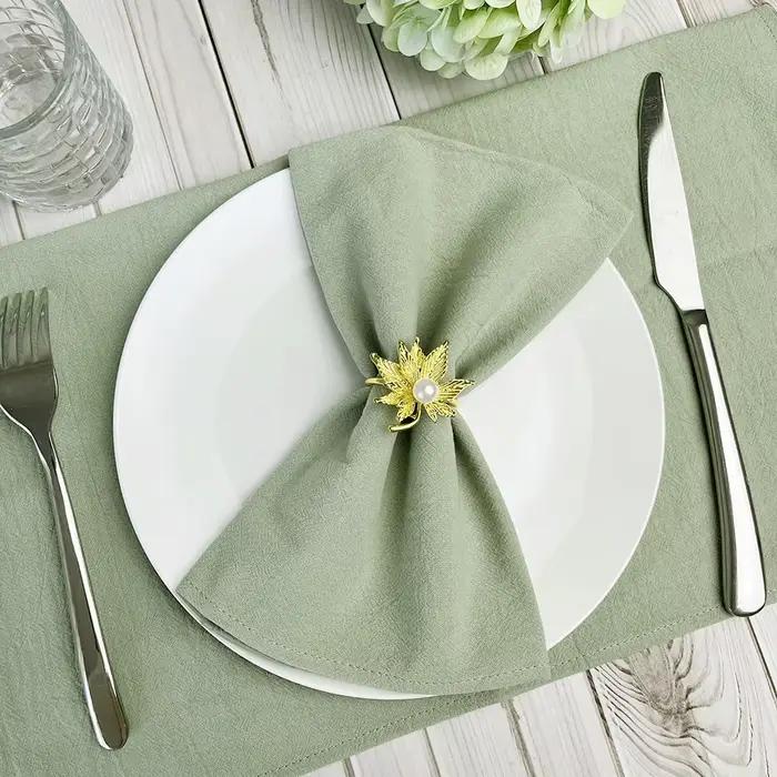 Lot de 6 serviettes en tissu de coton 30x45cm