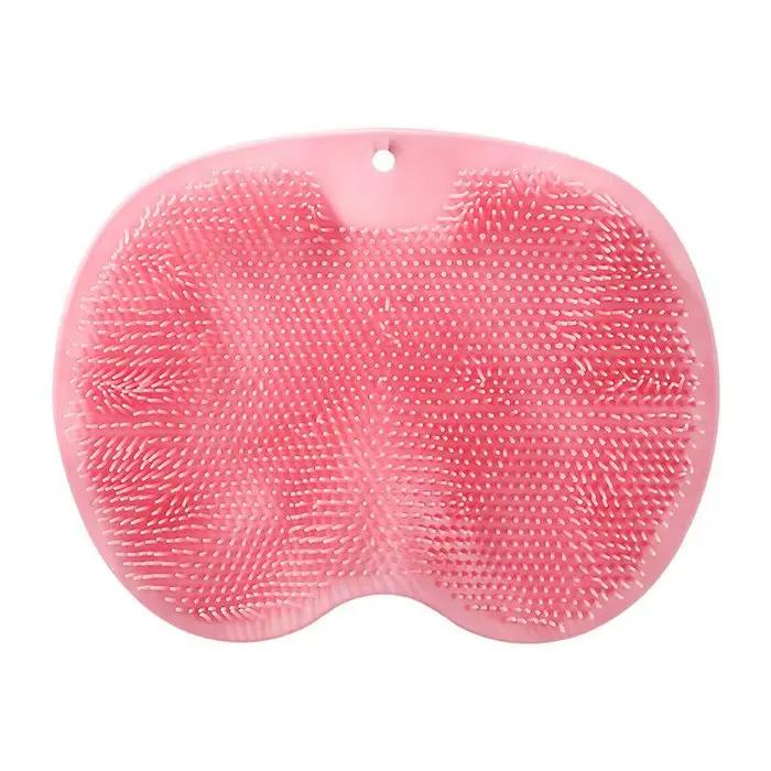 Tapis de douche mural exfoliant pour les pieds – Nettoyeur de dos avec ventouses