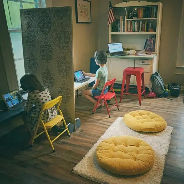 Inyahome Coussins ronds Meditation Grand oreiller de sol pour enfants et adultes Coussin pour sièges au sol Yoga Salon Bureau
