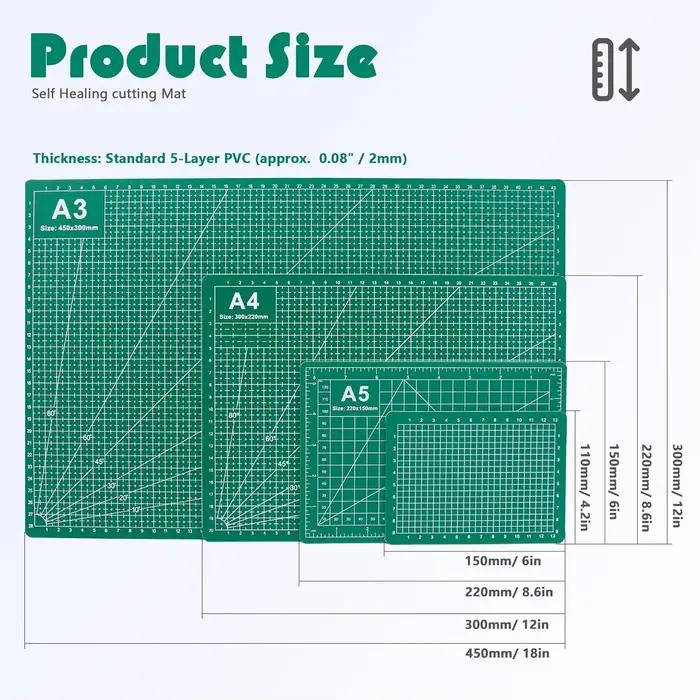 Tapis de découpe pour patchwork et couture, planche de travail de haute qualité, support de découpe manuel pour le bricolage, gravure et découpe du cuir, sous-couche simple face
