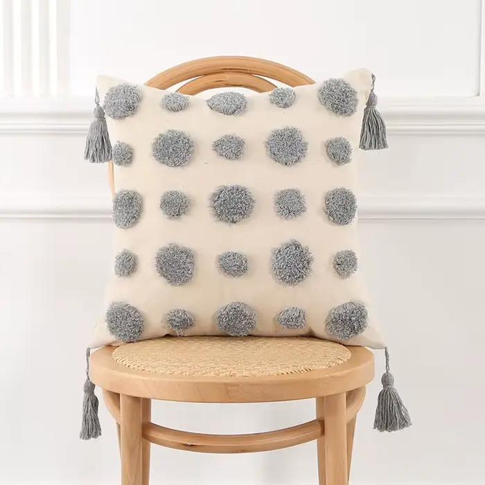 Juste de coussin capitonnée bohème