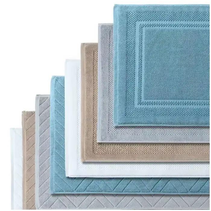 Inyahome tapis de bain de luxe serviette de sol 100% coton absorbant hôtel SPA