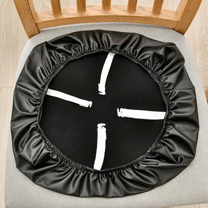 Housse de coussin de chaise imperméable en PU