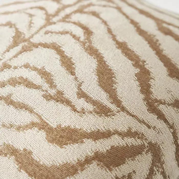 Housse de coussin Jacquard marron kaki