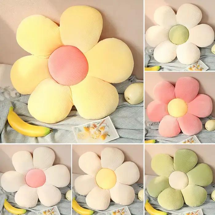 6 Styles d'oreillers de tournesol, petites coussins de marguerite, pétales de fleurs, cadeaux d'anniversaire mignons, décorations pour la maison, chambre à coucher, fournitures de bureau, 40cm