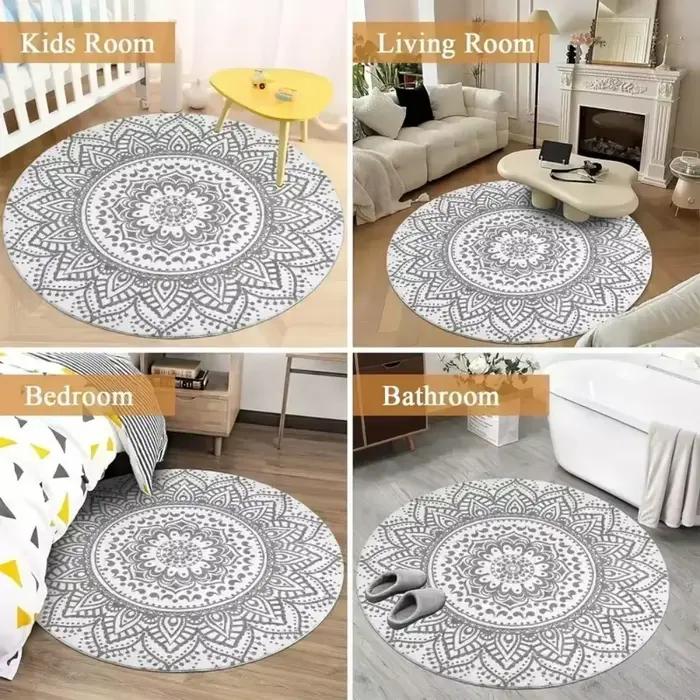 Tapis rond rose Hello Kitty mignon