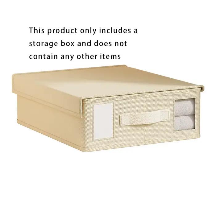 Nouvelle boîte de rangement en tissu non tissé de couleur unie pour draps de lit