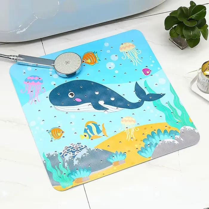 Tapis de bain carré en PVC