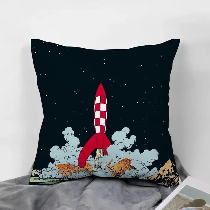 Juste de coussin Tintines pour canapé et salon