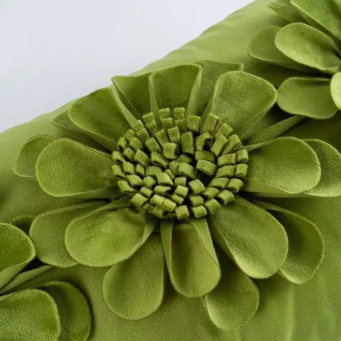Juste de coussin à fleurs faites à la main pour canapé