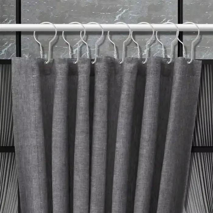 20 crochets pour rideau de salle de bain