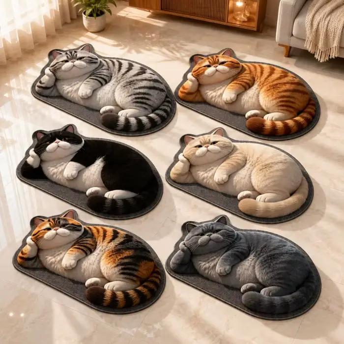 Tapis de sol 3D en terre de diatomées pour chat